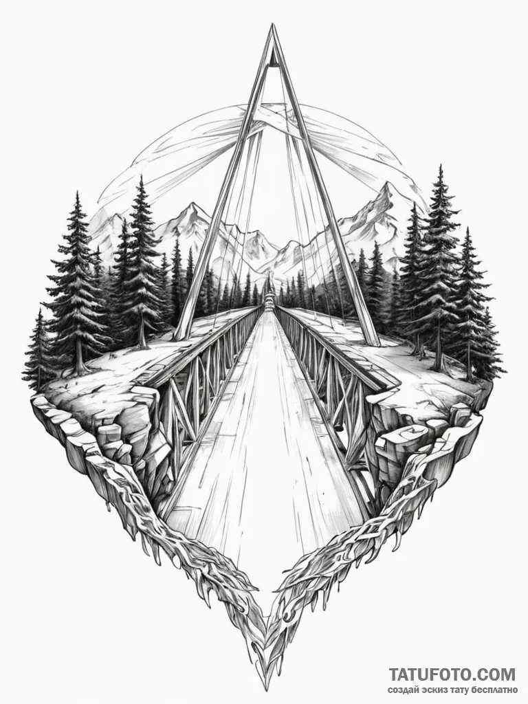 Bifrost bridge — эскиз тату (№1751586760_0, 03.07.2025 23:52) — Tatufoto.com