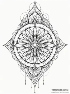 Phoenix bloom through fractured spire, tattoo... - эскиз тату (№1751586847_0, 03.07.2025 23:54) — Tatufoto.com