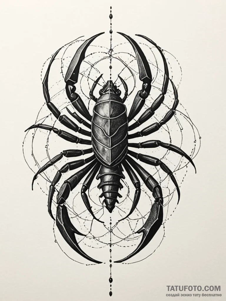 Issus, the scorpion-like creature from "dune"... - эскиз тату (№1751587105_0, 03.07.2025 23:58) — Tatufoto.com