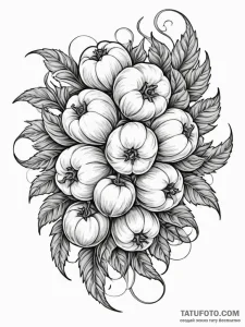 A detailed bale of cotton, soft,, concept art... - эскиз тату (№1751587533_0, 04.07.2025 00:05) — Tatufoto.com