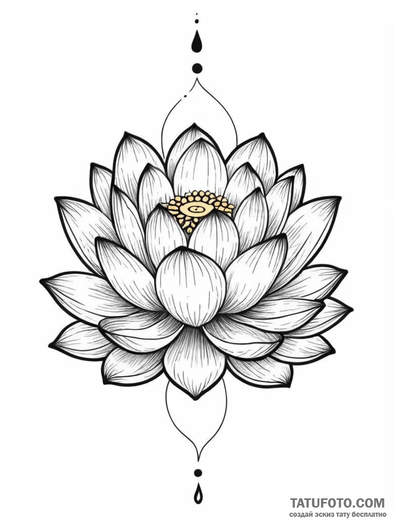 Lotus - эскиз тату (№1751589561_0, 04.07.2025 00:39) — Tatufoto.com