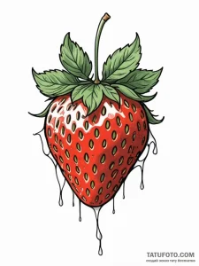 Strawberry - эскиз тату (№1751590251_0, 04.07.2025 00:50) — Tatufoto.com