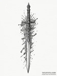 Phurba (tibetan ritual dagger) with a blade o... - эскиз тату (№1751592360_0, 04.07.2025 01:26) — Tatufoto.com
