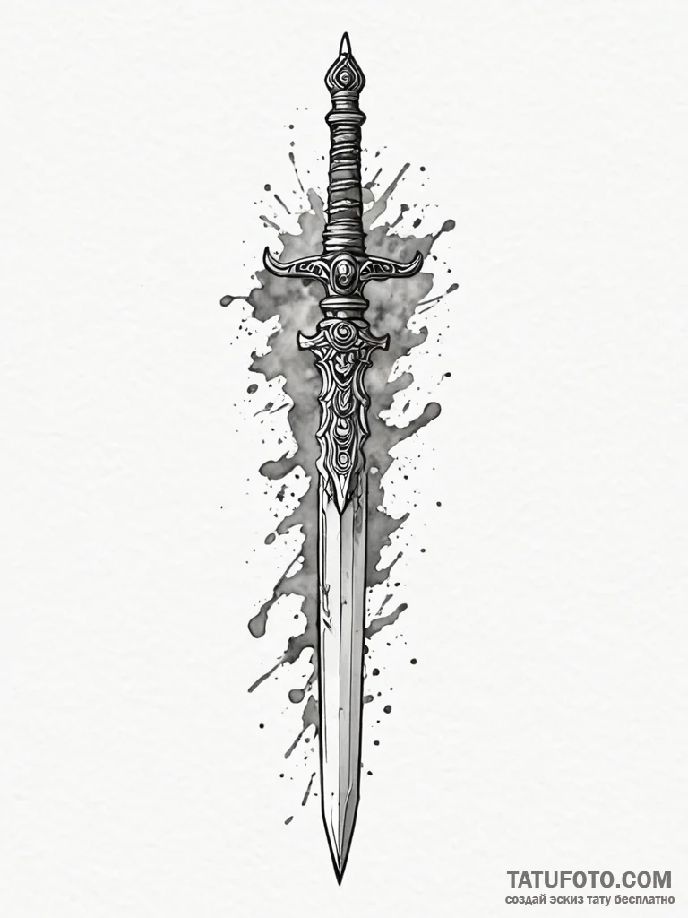 Phurba (tibetan ritual dagger) with a blade o... - эскиз тату (№1751592360_0, 04.07.2025 01:26) — Tatufoto.com