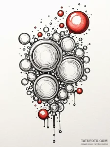 A whimsical bubble machine blowing bubbles, e... - эскиз тату (№1751592711_0, 04.07.2025 01:31) — Tatufoto.com