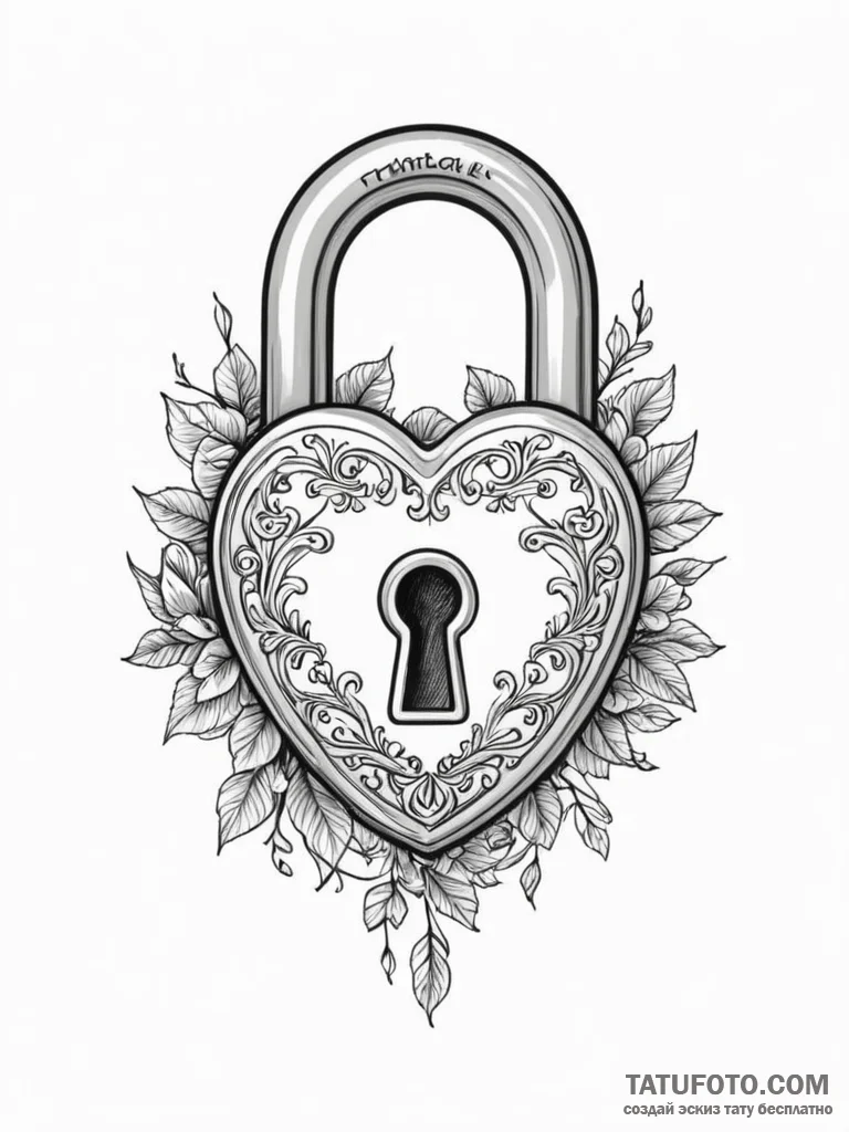 A padlock - эскиз тату (№1751593577_0, 04.07.2025 01:46) — Tatufoto.com
