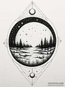 Moonlight caught in crystal orb, artistic tat... - эскиз тату (№1751594271_0, 04.07.2025 01:57) — Tatufoto.com