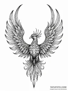 Arcane phoenix with crystal wings, artistic t... - эскиз тату (№1751594614_0, 04.07.2025 02:03) — Tatufoto.com