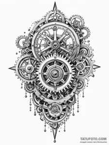 Watch movement, with its balance wheel, jewel... - эскиз тату (№1751595985_0, 04.07.2025 02:26) — Tatufoto.com