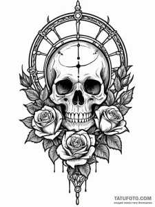 Lunar relic within bone cage, artistic tattoo... - эскиз тату (№1751597646_0, 04.07.2025 02:54) — Tatufoto.com