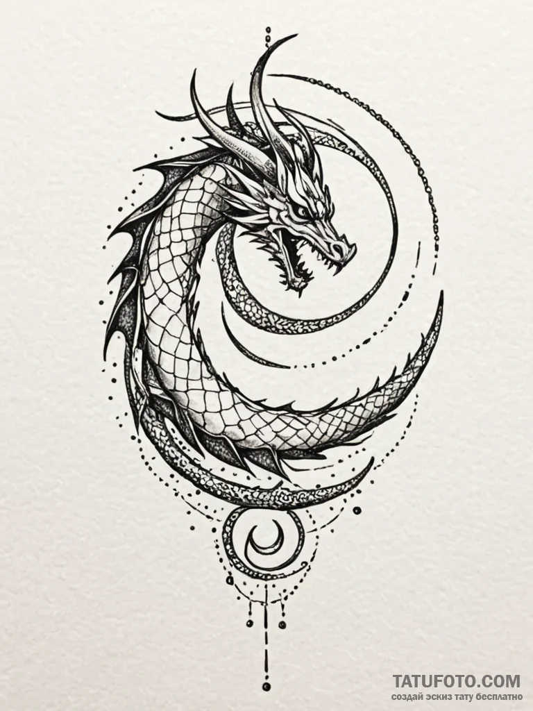 Dragon talon piercing moon, tattoo sketch des… — эскиз тату (№1751599366_0, 04.07.2025 03:22) — Tatufoto.com