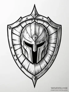 Spartan shield with the lambda symbol (р с›р’... - эскиз тату (№1751600143_0, 04.07.2025 03:35) — Tatufoto.com
