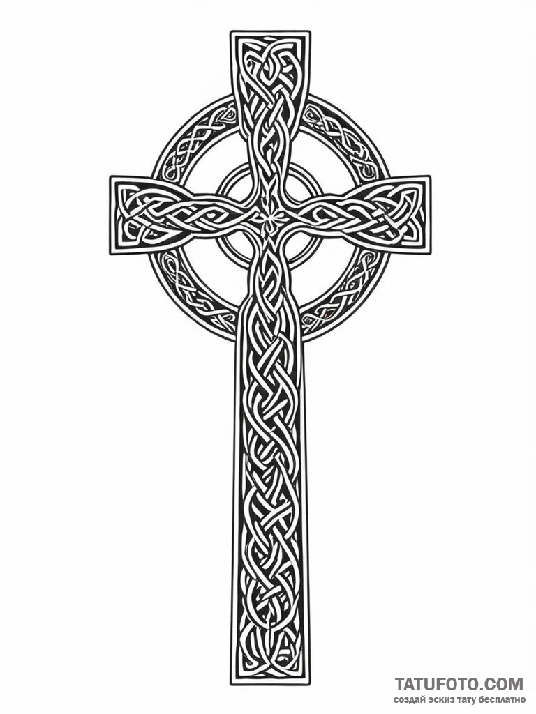 Celtic cross - эскиз тату (№1751601008_0, 04.07.2025 03:50) — Tatufoto.com