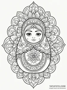 Matryoshka doll (is there, but can be a set),... - эскиз тату (№1751603071_0, 04.07.2025 04:24) — Tatufoto.com