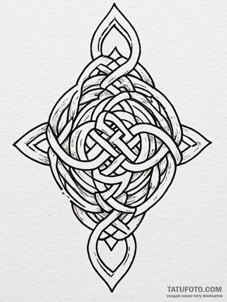 Celtic knot of fatherhood or motherhood, tatt... - эскиз тату (№1751604277_0, 04.07.2025 04:44) — Tatufoto.com