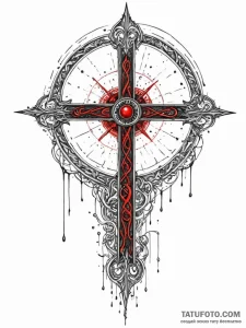 Iron glyph shattering celestial gate, concept... - эскиз тату (№1751604450_0, 04.07.2025 04:47) — Tatufoto.com