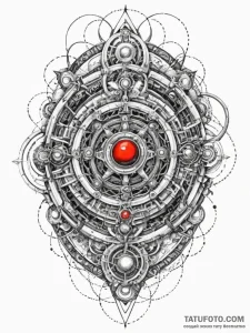 Quasar being harnessed by a colossal, biomech... - эскиз тату (№1751605843_0, 04.07.2025 05:10) — Tatufoto.com