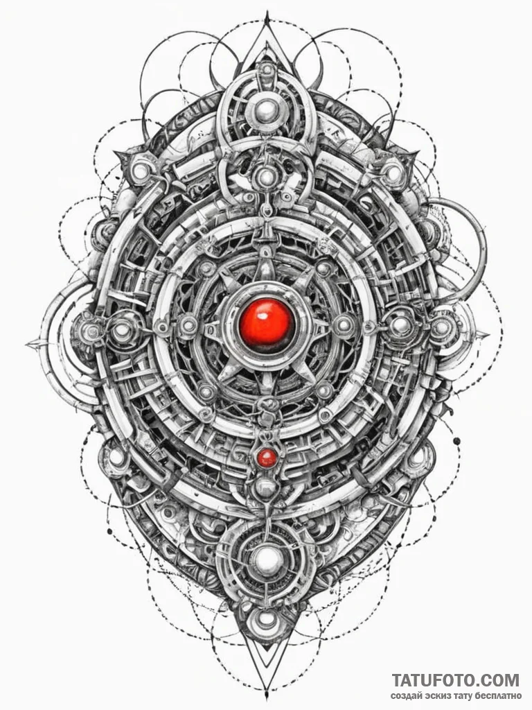 Quasar being harnessed by a colossal, biomech... - эскиз тату (№1751605843_0, 04.07.2025 05:10) — Tatufoto.com
