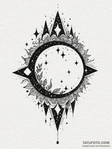 Umbra mirror swallowing starlight, artistic t... - эскиз тату (№1751606017_0, 04.07.2025 05:13) — Tatufoto.com