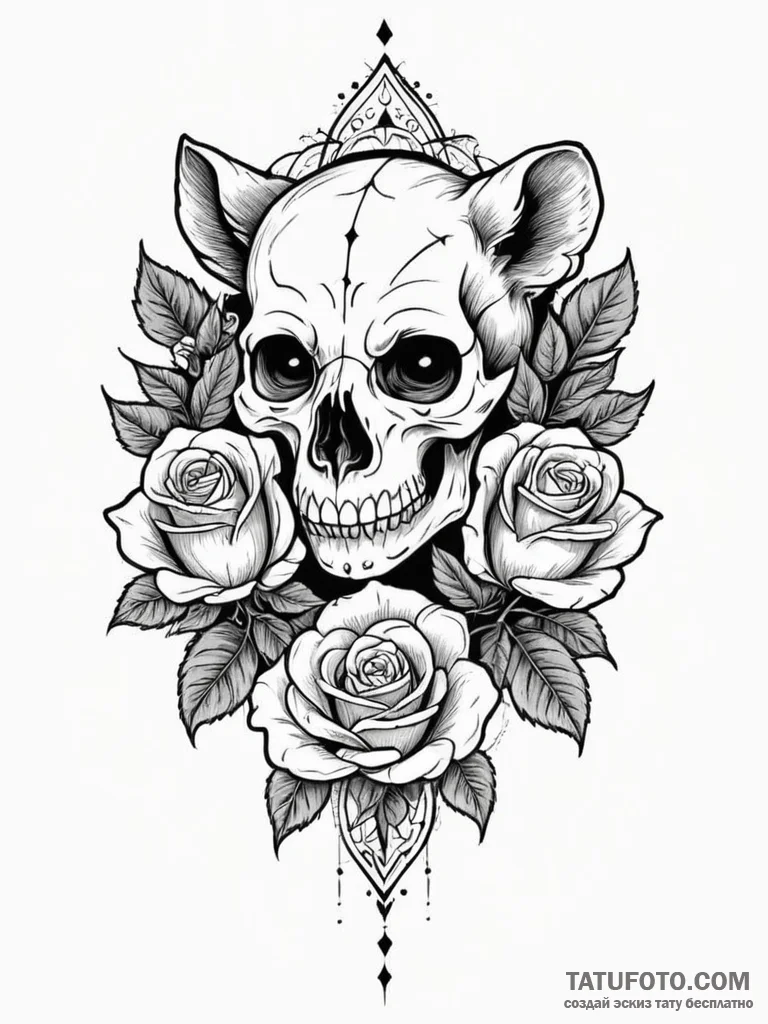 Possum, tattoo drawing outline, aesthetically… — эскиз тату (№1751606454_0, 04.07.2025 05:20) — Tatufoto.com