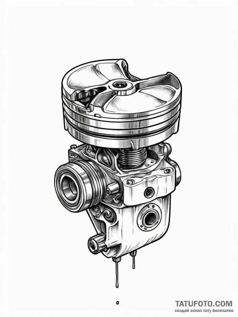 Piston - эскиз тату (№1751607021_0, 04.07.2025 05:30) — Tatufoto.com