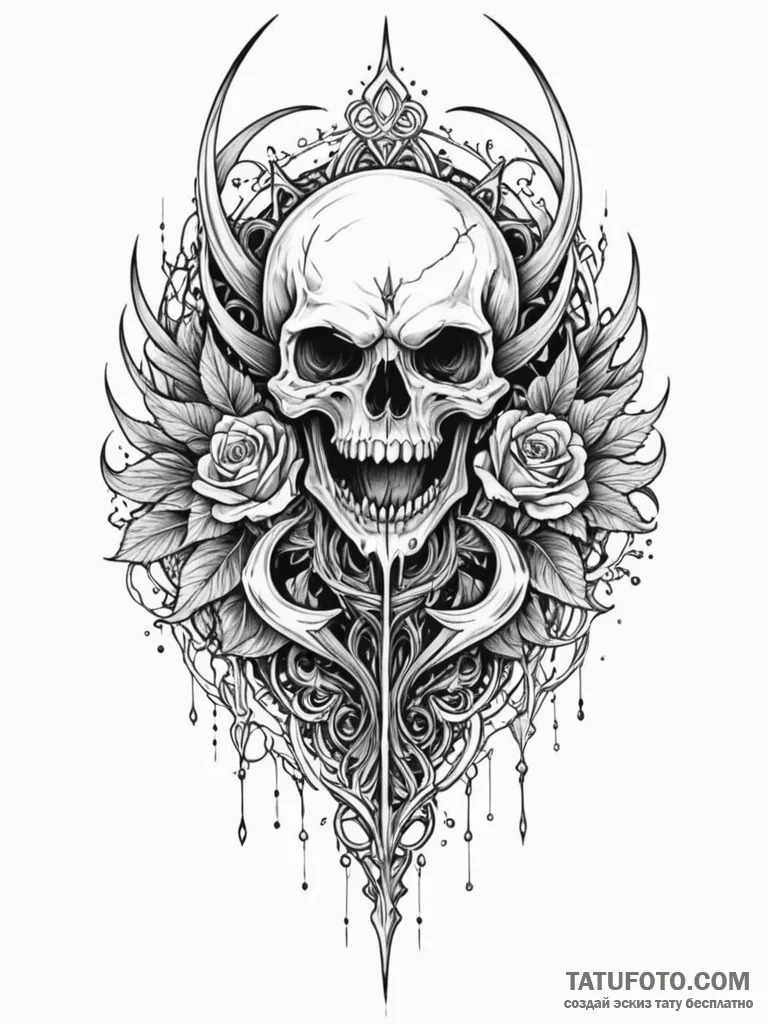 Necromancerр р†р вђљрівђћсћs blade devouring... - эскиз тату (№1751608065_0, 04.07.2025 05:47) — Tatufoto.com
