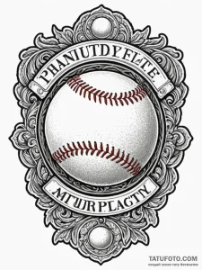 A classic baseball stitched close up, texture... - эскиз тату (№1751610042_0, 04.07.2025 06:20) — Tatufoto.com