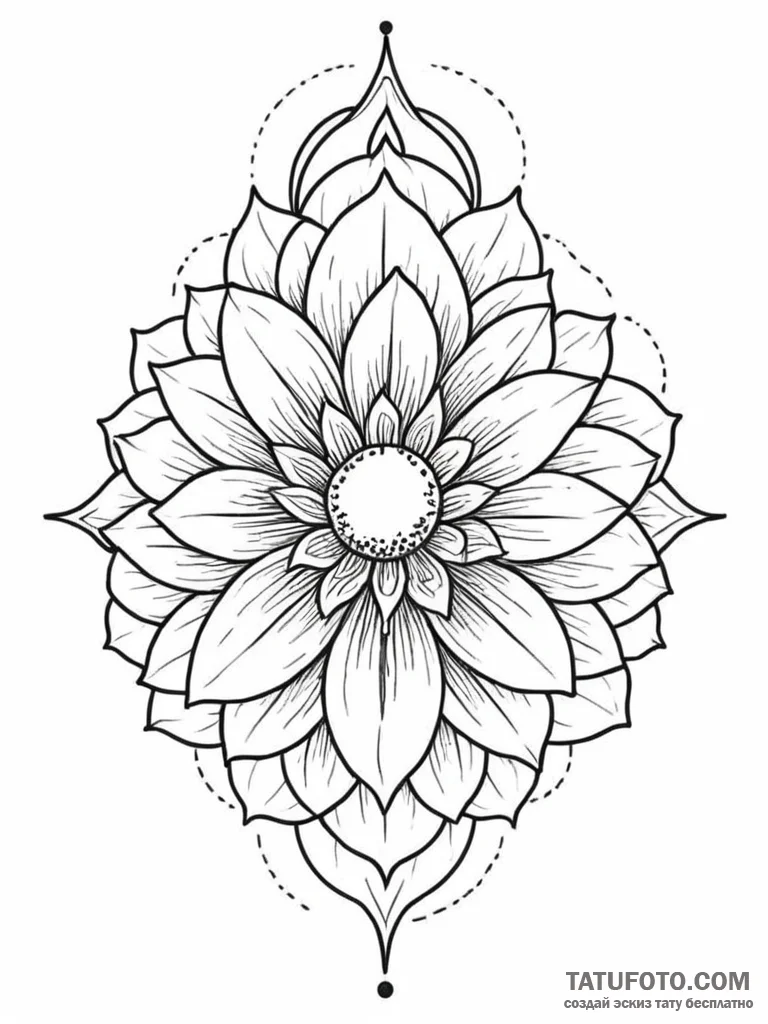 Umbra relic beneath celestial bloom, tattoo s... - эскиз тату (№1751610301_0, 04.07.2025 06:25) — Tatufoto.com