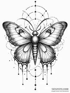 Atomic moth with circuit wings, artistic tatt... - эскиз тату (№1751612019_0, 04.07.2025 06:53) — Tatufoto.com