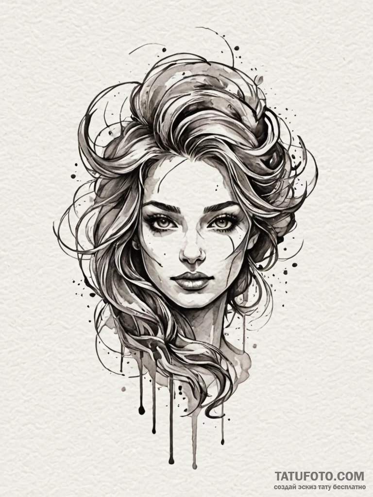 O, tattoo sketch design, on a clean white pap... - эскиз тату (№1751612277_0, 04.07.2025 06:57) — Tatufoto.com
