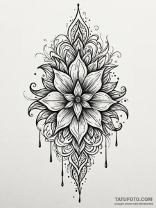 Paintbrush dripping spectral ink, concept art... - эскиз тату (№1751612448_0, 04.07.2025 07:00) — Tatufoto.com