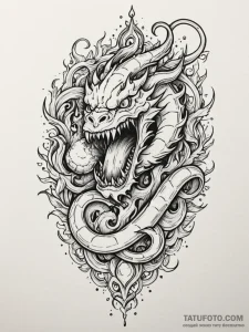 Opal flame devouring scroll, concept art for... - эскиз тату (№1751614643_0, 04.07.2025 07:37) — Tatufoto.com