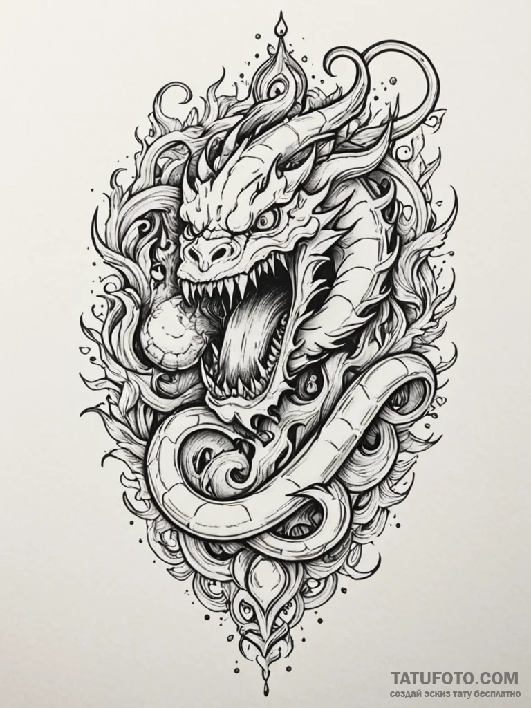 Opal flame devouring scroll, concept art for… — эскиз тату (№1751614643_0, 04.07.2025 07:37) — Tatufoto.com