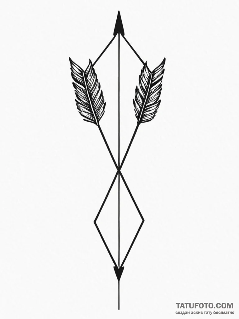 Arrow — эскиз тату (№1751618245_0, 04.07.2025 08:37) — Tatufoto.com