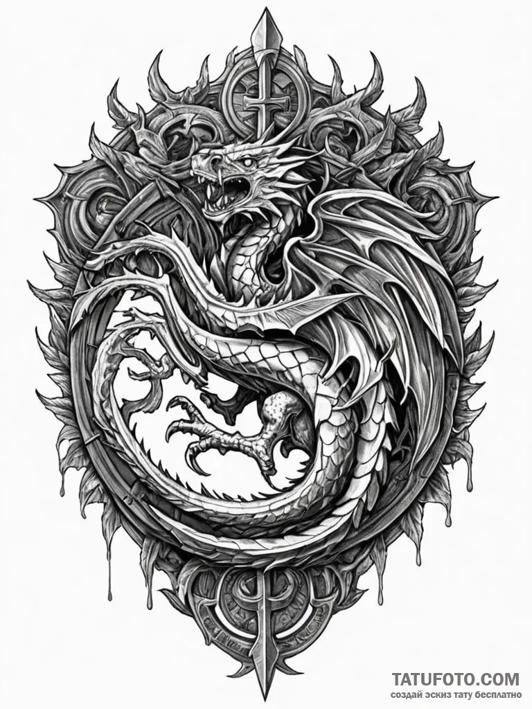 A house sigil from game of thrones (e.g., sta... - эскиз тату (№1751618890_0, 04.07.2025 08:48) — Tatufoto.com