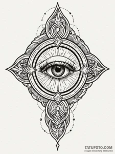 Odin's eye sacrificed to the well of wisdom,... - эскиз тату (№1751619578_0, 04.07.2025 08:59) — Tatufoto.com
