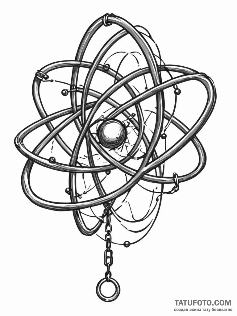 Atomic chains in digital space, concept art f... - эскиз тату (№1751620434_0, 04.07.2025 09:13) — Tatufoto.com