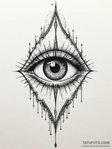 The eye of sauron, ink illustration for tatto... - эскиз тату (№1751621806_0, 04.07.2025 09:36) — Tatufoto.com