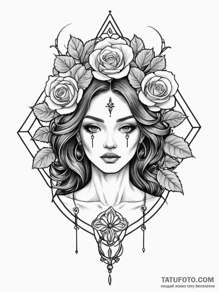 Fortune (goddess/symbol), tattoo sketch desig... - эскиз тату (№1751623953_0, 04.07.2025 10:12) — Tatufoto.com