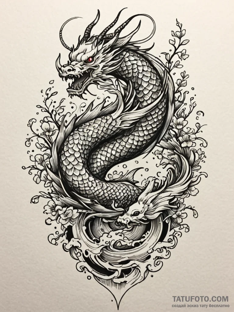 Astral gate opening in forest, tattoo drawing... - эскиз тату (№1751624209_0, 04.07.2025 10:16) — Tatufoto.com