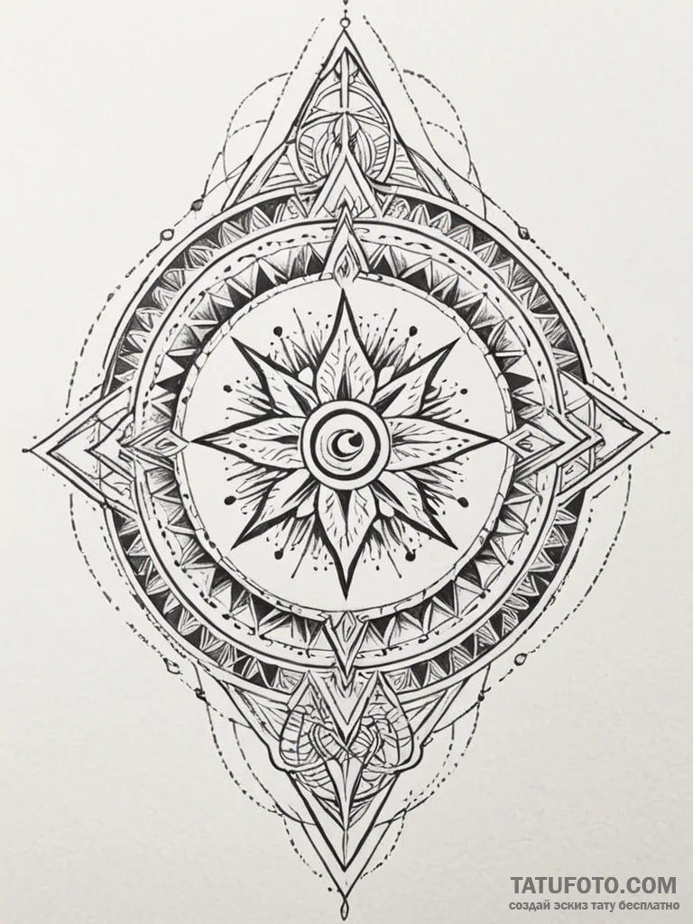 Moon sigil splitting bone crown, ink illustra… — эскиз тату (№1751624552_0, 04.07.2025 10:22) — Tatufoto.com