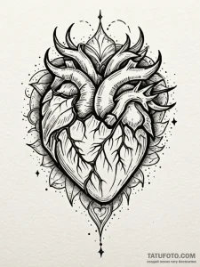 Rootbound heart devouring starlight, tattoo f... - эскиз тату (№1751624638_0, 04.07.2025 10:23) — Tatufoto.com