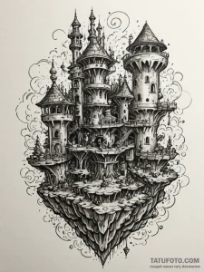 Warp pipe from mario, ink illustration for ta... - эскиз тату (№1751625668_0, 04.07.2025 10:41) — Tatufoto.com