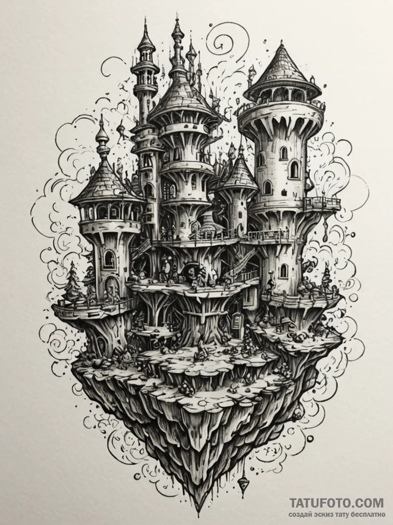 Warp pipe from mario, ink illustration for ta… — эскиз тату (№1751625668_0, 04.07.2025 10:41) — Tatufoto.com