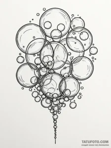 A whimsical bubble wand creating giant bubble... - эскиз тату (№1751625839_0, 04.07.2025 10:43) — Tatufoto.com
