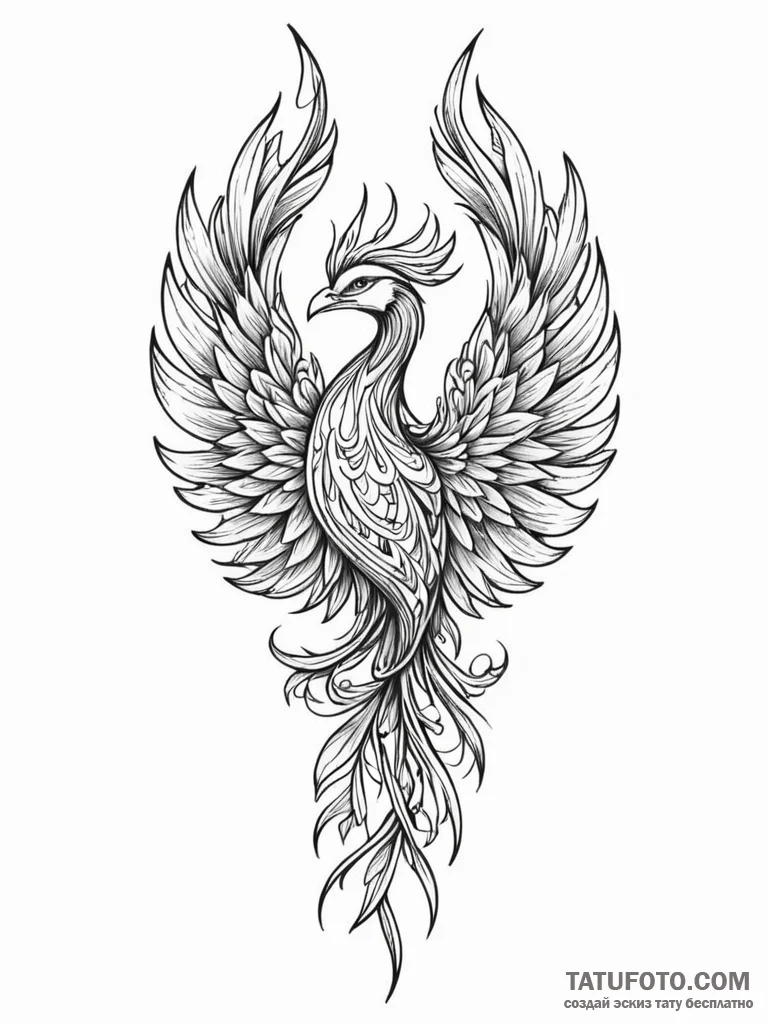 Phoenix beak piercing veil, tattoo sketch des... - эскиз тату (№1751625925_0, 04.07.2025 10:45) — Tatufoto.com