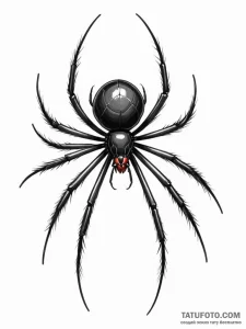 Black widow (spider) - эскиз тату (№1751626349_0, 04.07.2025 10:52) — Tatufoto.com