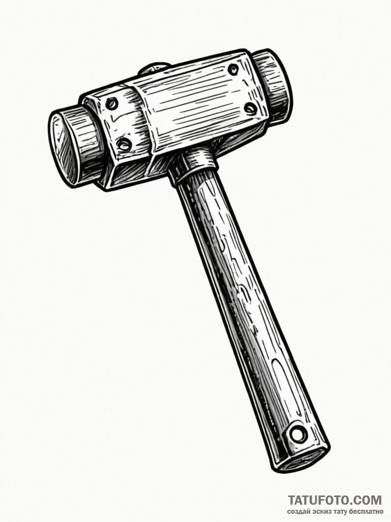 Hammer - эскиз тату (№1751626865_0, 04.07.2025 11:01) — Tatufoto.com