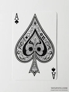 Aces of spades playing card, tattered and sho... - эскиз тату (№1751627464_0, 04.07.2025 11:11) — Tatufoto.com