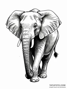 Elephant - эскиз тату (№1751629004_0, 04.07.2025 11:36) — Tatufoto.com